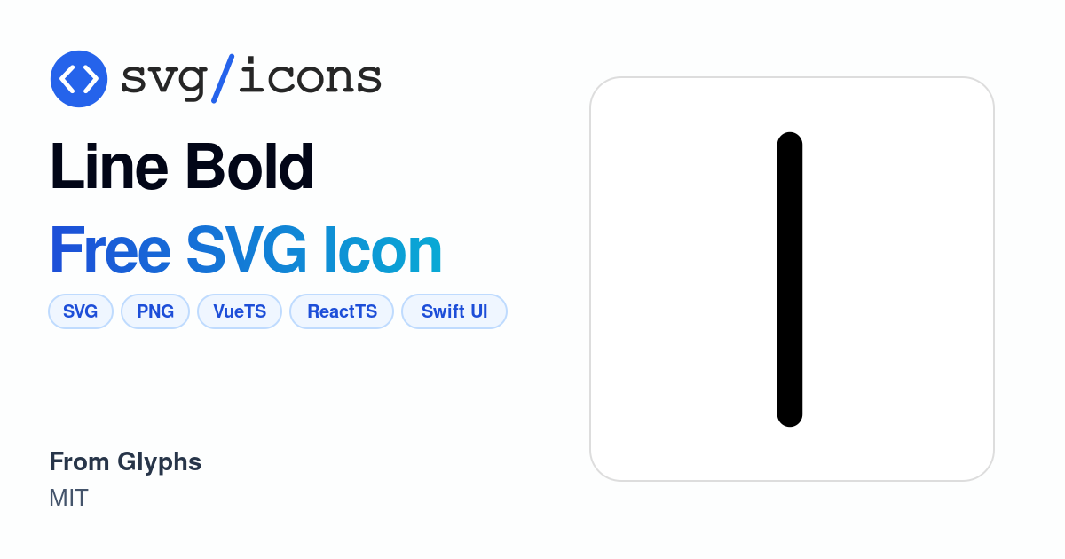 Line-bold SVG Icon - Free Line-bold PNG & SVG Download