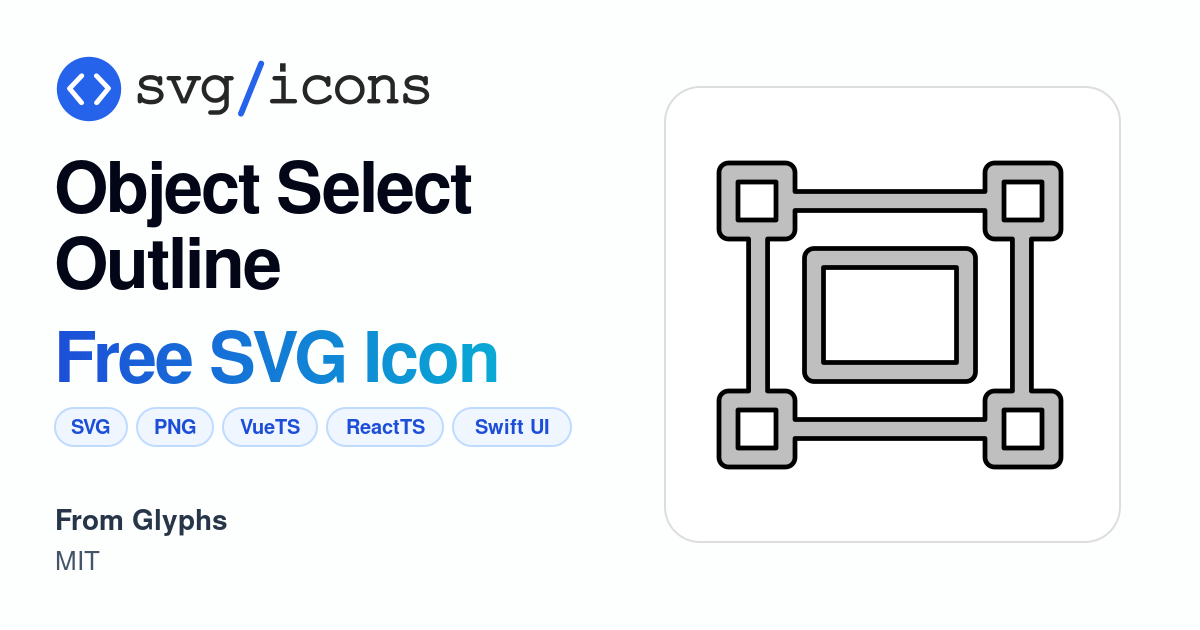 Object-select-outline SVG Icon - Free Object-select-outline PNG & SVG ...