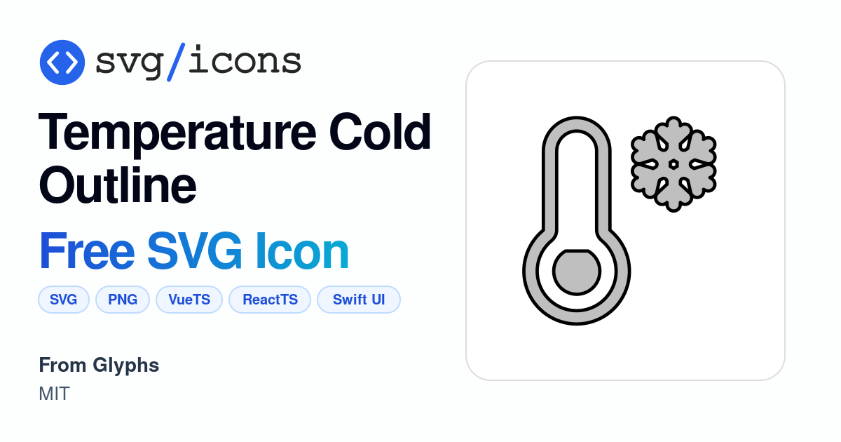 Temperature-cold-outline SVG Icon - Free Temperature-cold-outline PNG ...