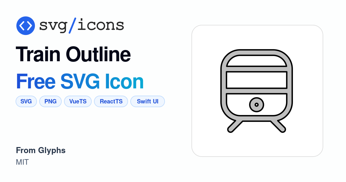 Train-outline SVG Icon - Free Train-outline PNG & SVG Download