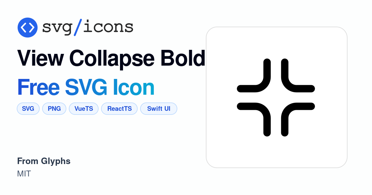 View-collapse-bold SVG Icon - Free View-collapse-bold PNG & SVG Download