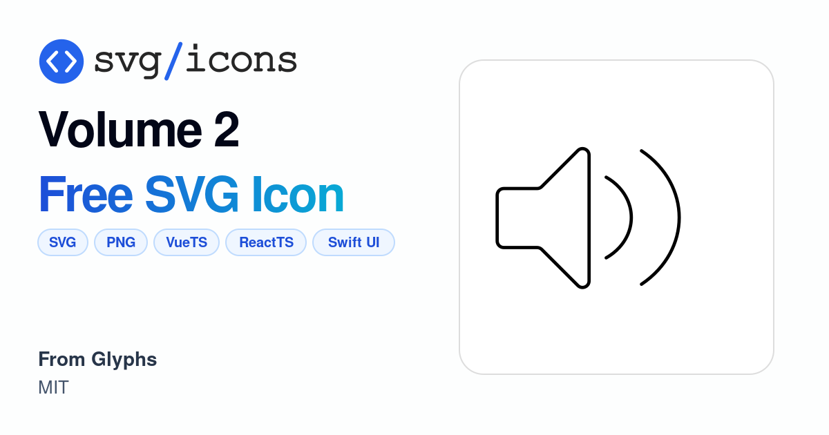 Volume-2 SVG Icon - Free Volume-2 PNG & SVG Download
