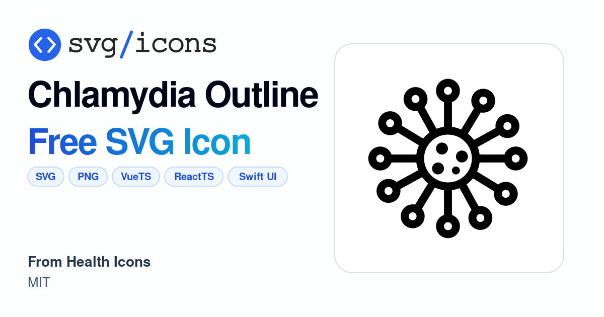 Chlamydia-outline SVG Icon - Free Chlamydia-outline PNG & SVG Download