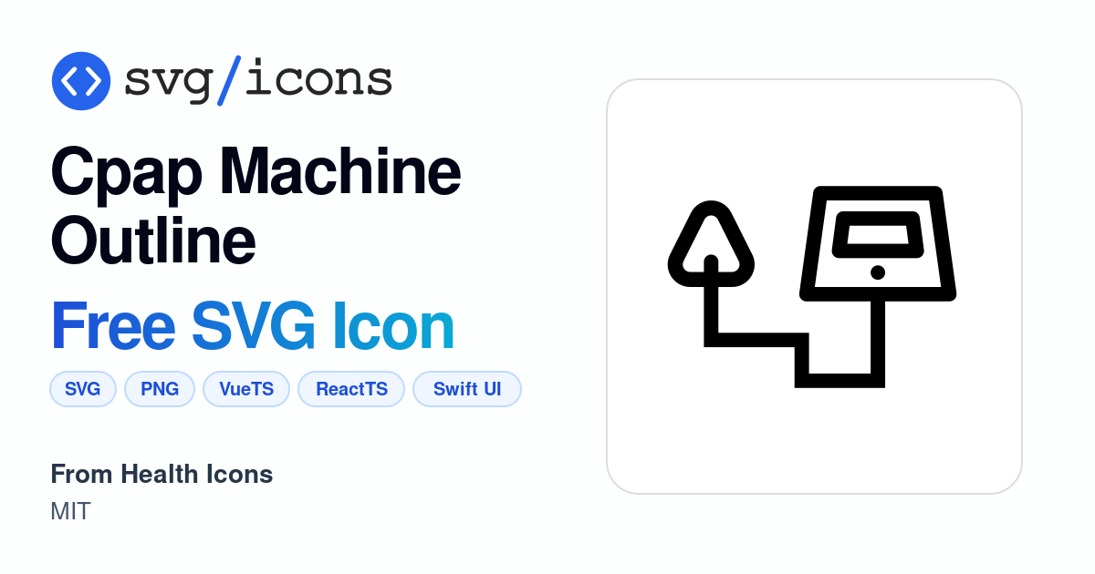 Cpap-machine-outline SVG Icon - Free Cpap-machine-outline PNG & SVG ...
