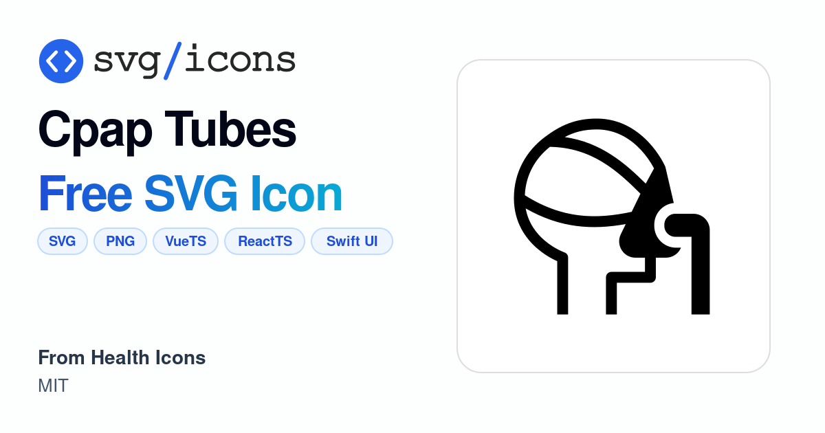 Cpap-tubes SVG Icon - Free Cpap-tubes PNG & SVG Download