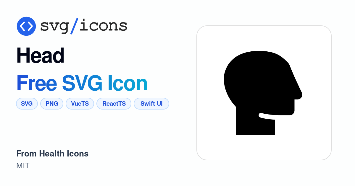 Head SVG Icon - Free Head PNG & SVG Download