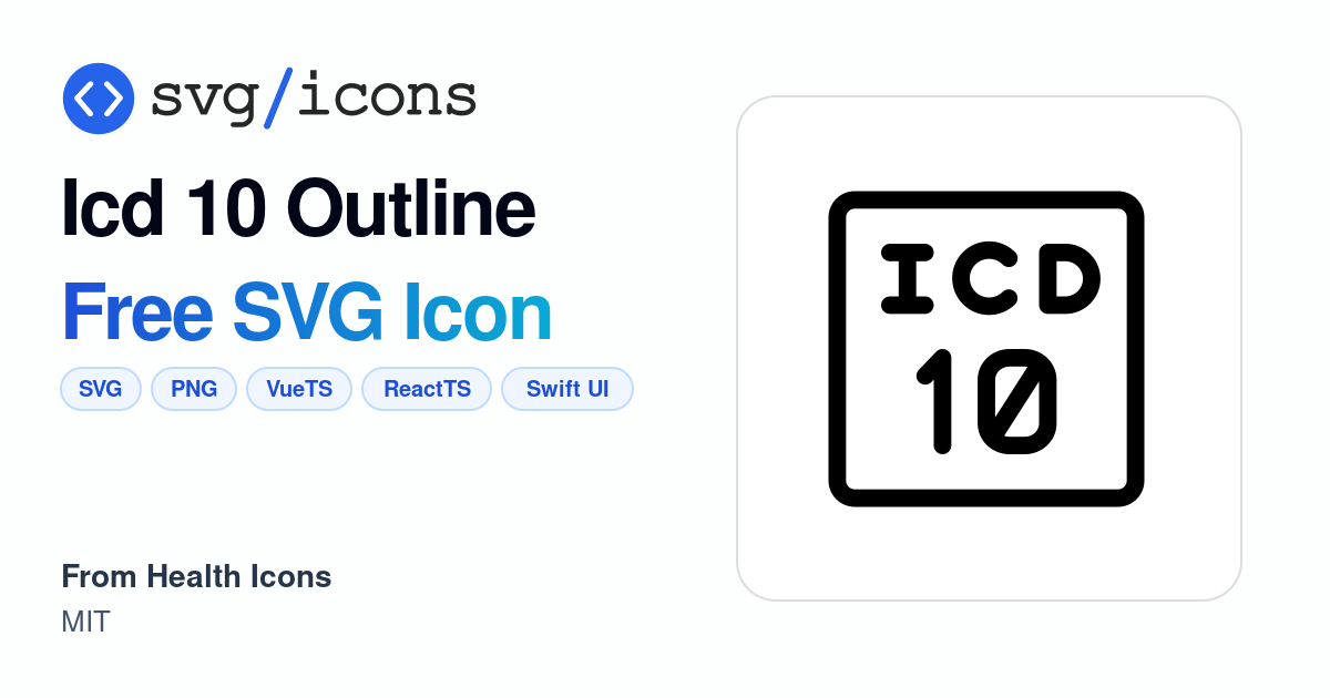 Icd-10-outline SVG Icon - Free Icd-10-outline PNG & SVG Download