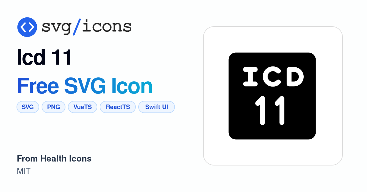 Icd-11 SVG Icon - Free Icd-11 PNG & SVG Download