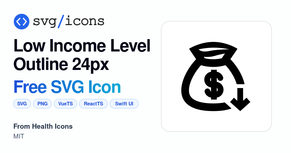 Low-income-level-outline-24px SVG Icon - Free Low-income-level-outline ...