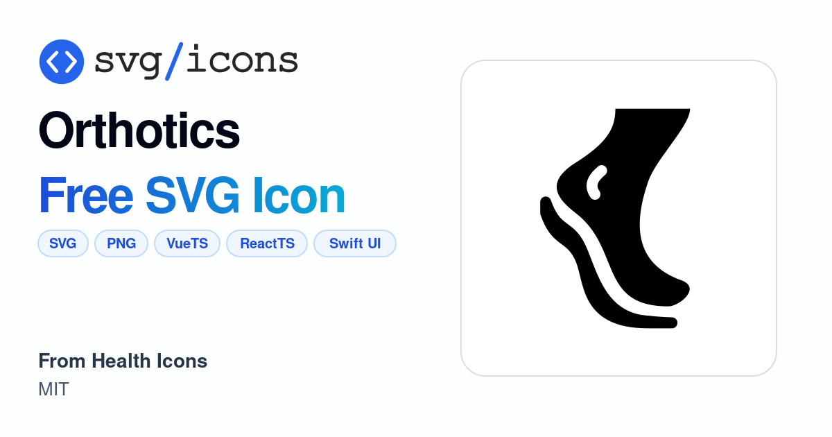 Orthotics SVG Icon - Free Orthotics PNG & SVG Download