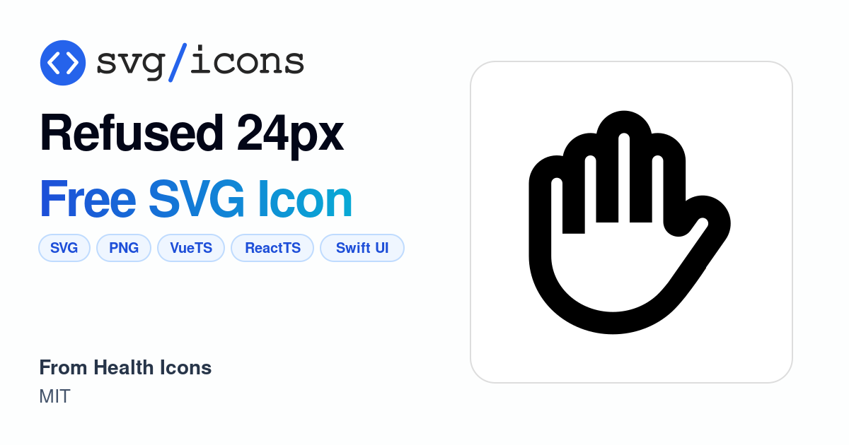 Refused-24px SVG Icon - Free Refused-24px PNG & SVG Download