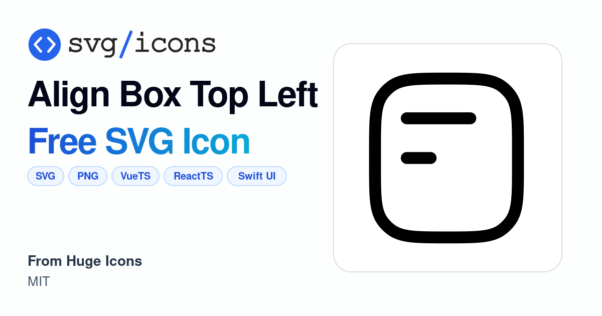 Align-box-top-left SVG Icon - Free Align-box-top-left PNG & SVG Download