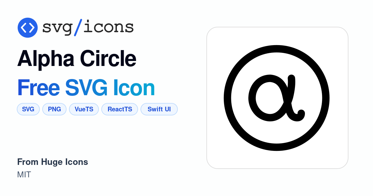 Alpha-circle SVG Icon - Free Alpha-circle PNG & SVG Download