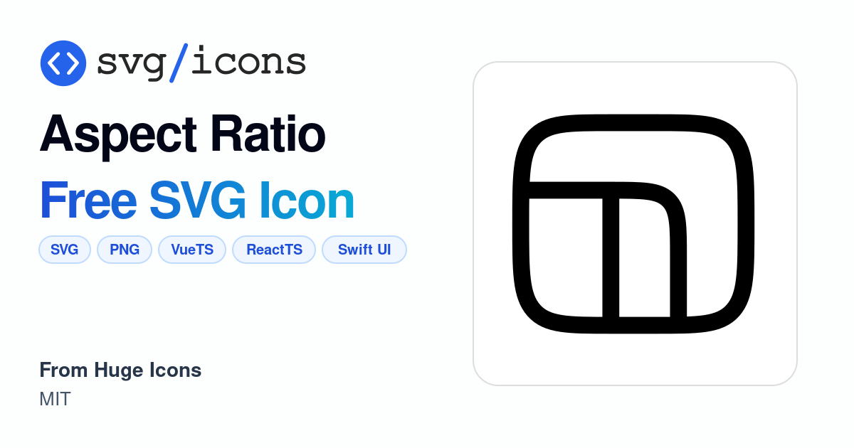 Aspect-ratio SVG Icon - Free Aspect-ratio PNG & SVG Download