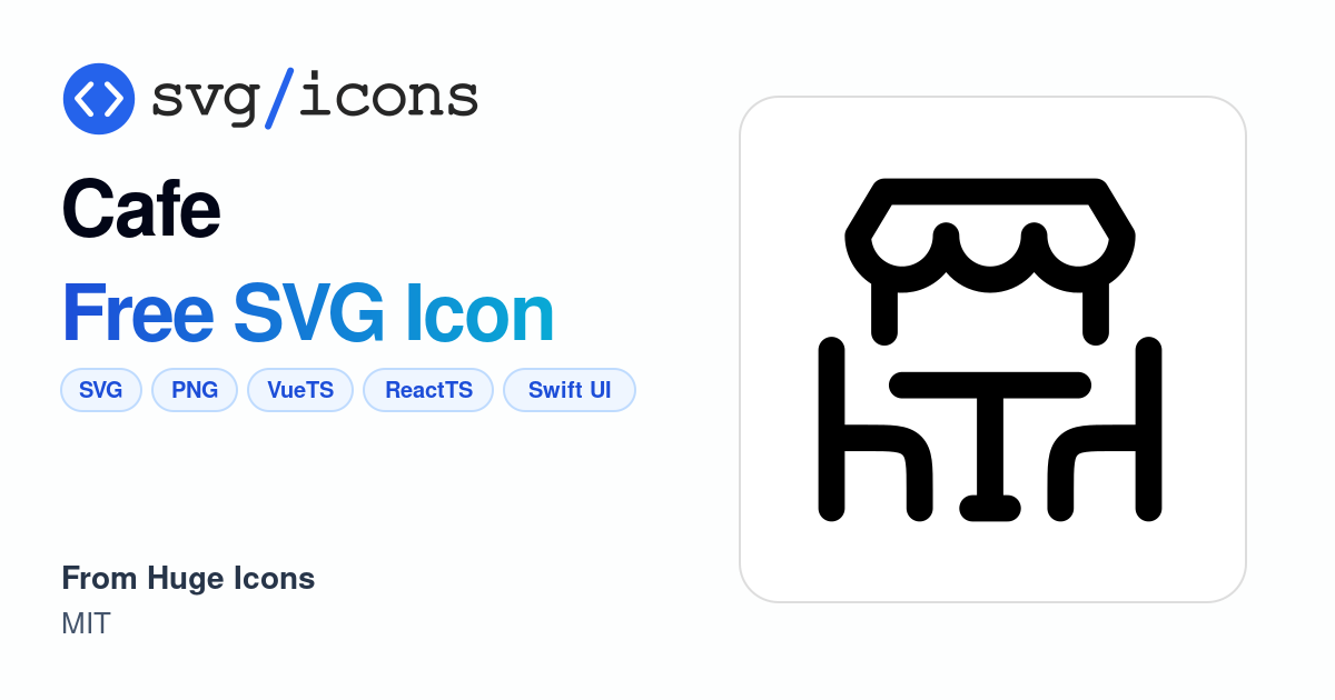 Cafe SVG Icon - Free Cafe PNG & SVG Download