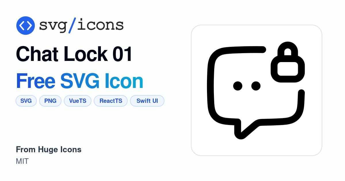 Chat-lock-01 SVG Icon - Free Chat-lock-01 PNG & SVG Download