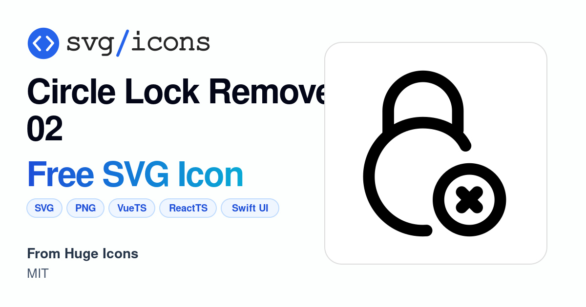 Circle-lock-remove-02 SVG Icon - Free Circle-lock-remove-02 PNG & SVG ...