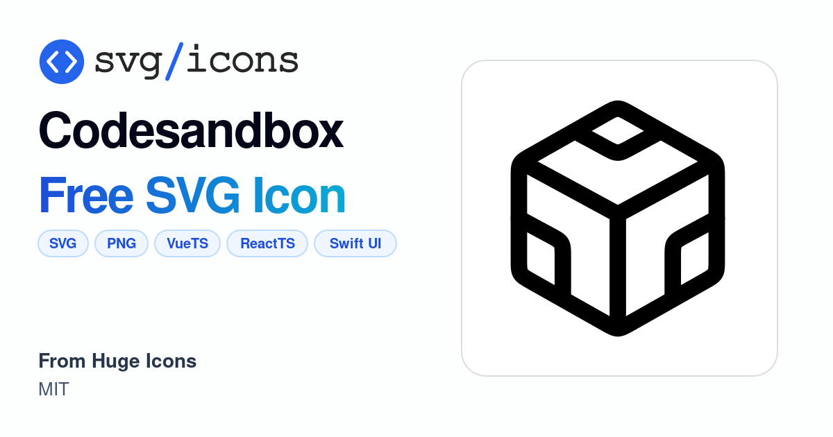 Codesandbox SVG Icon - Free Codesandbox PNG & SVG Download