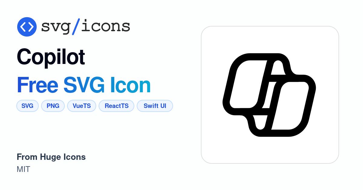 Copilot SVG Icon - Free Copilot PNG & SVG Download