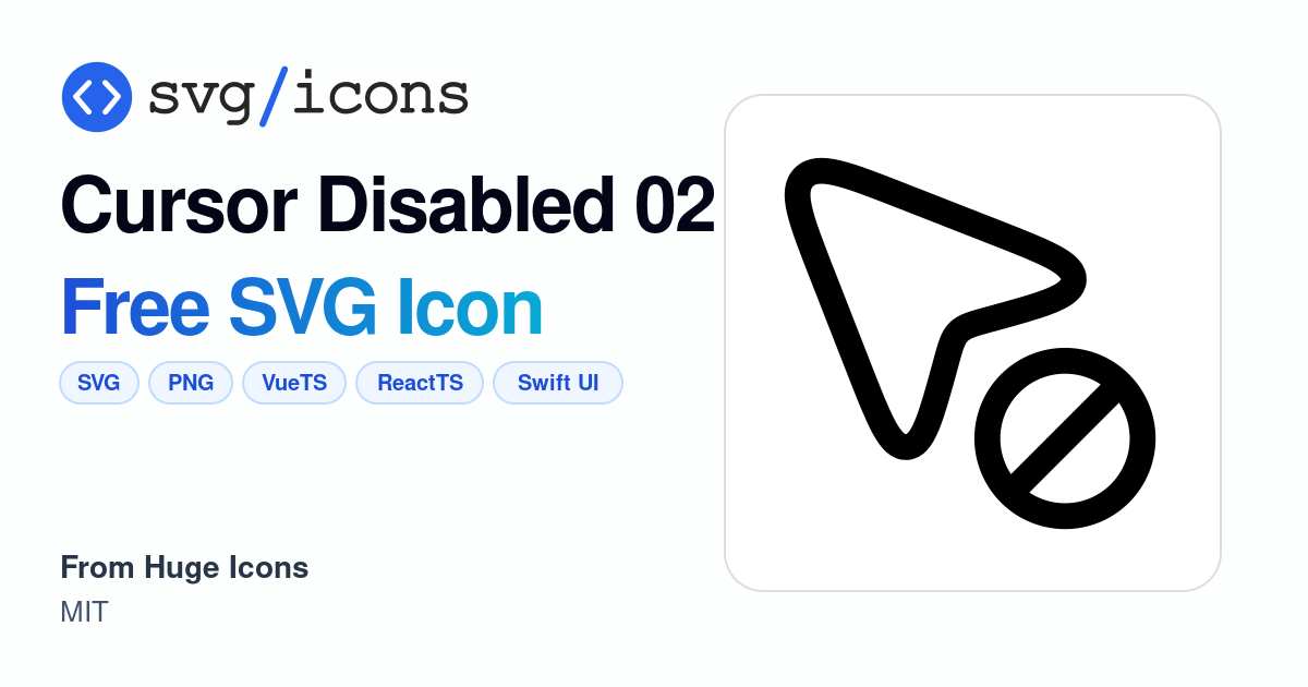 Cursor-disabled-02 SVG Icon - Free Cursor-disabled-02 PNG & SVG Download