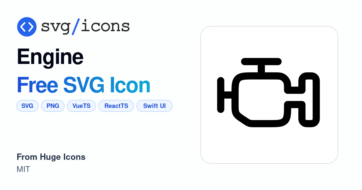 Engine SVG Icon - Free Engine PNG & SVG Download