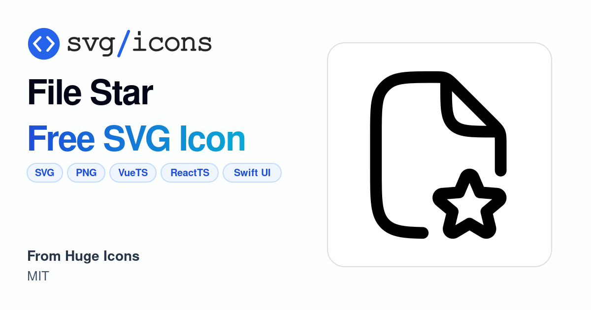 File-star SVG Icon - Free File-star PNG & SVG Download