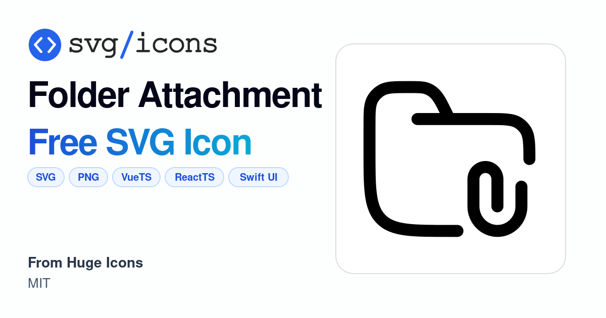 Folder-attachment SVG Icon - Free Folder-attachment PNG & SVG Download