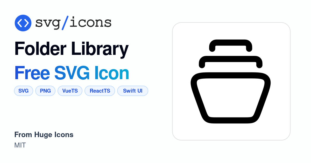 Folder-library SVG Icon - Free Folder-library PNG & SVG Download