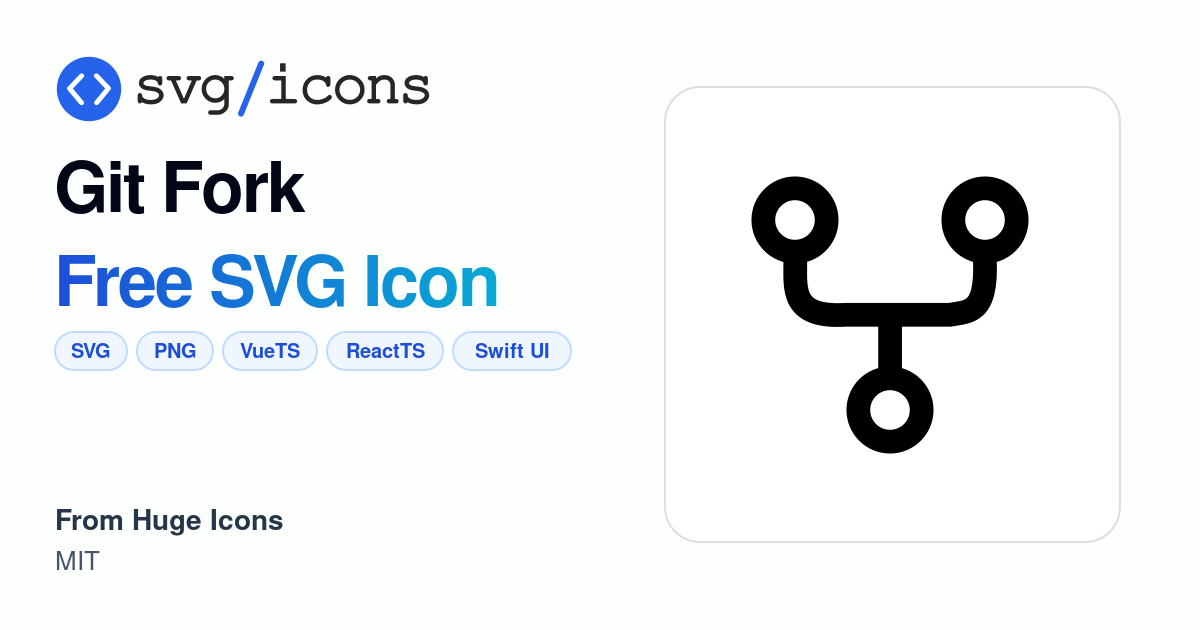 Git-fork SVG Icon - Free Git-fork PNG & SVG Download