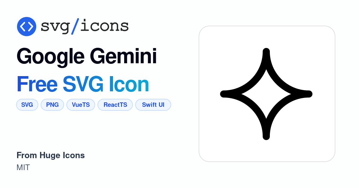 Google-gemini SVG Icon - Free Google-gemini PNG & SVG Download
