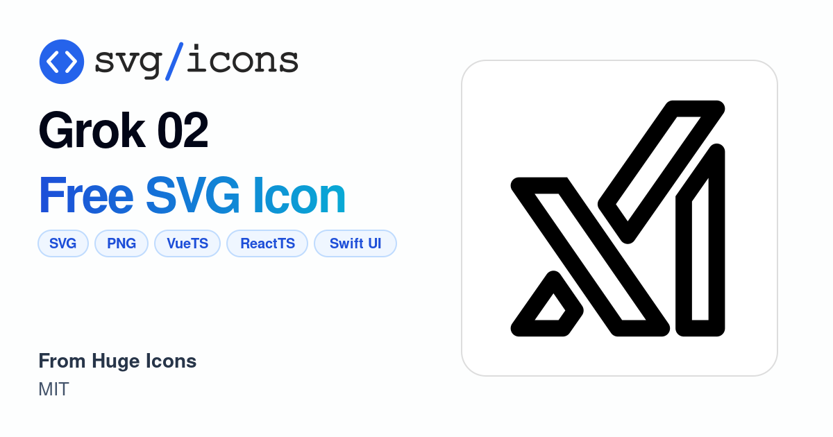Grok-02 SVG Icon - Free Grok-02 PNG & SVG Download