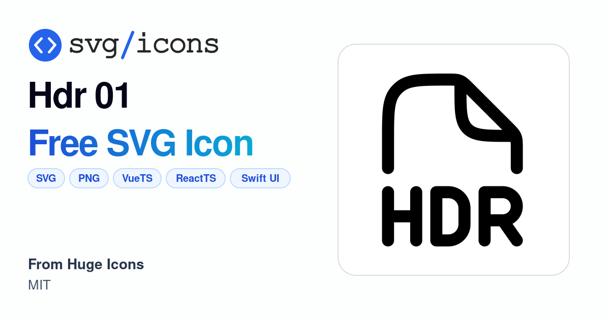 Hdr-01 SVG Icon - Free Hdr-01 PNG & SVG Download