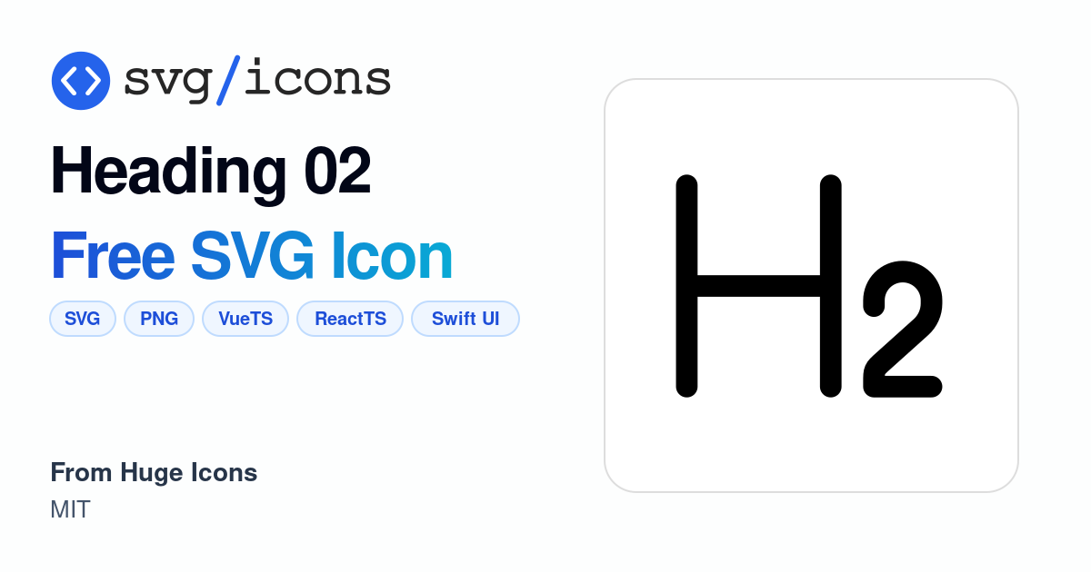 Heading-02 SVG Icon - Free Heading-02 PNG & SVG Download