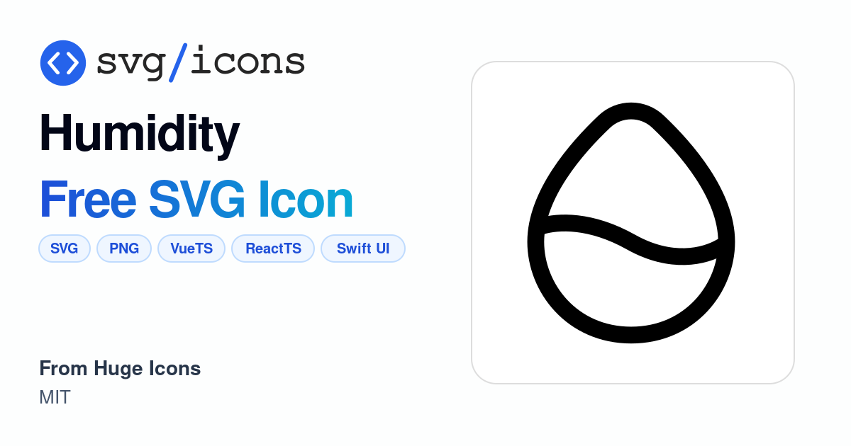 Humidity SVG Icon - Free Humidity PNG & SVG Download