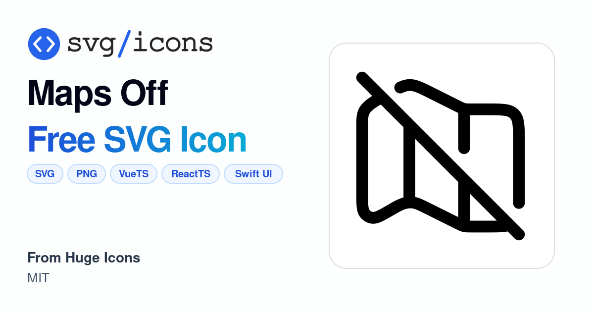 Maps-off SVG Icon - Free Maps-off PNG & SVG Download