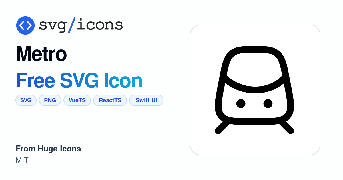 Metro SVG Icon - Free Metro PNG & SVG Download