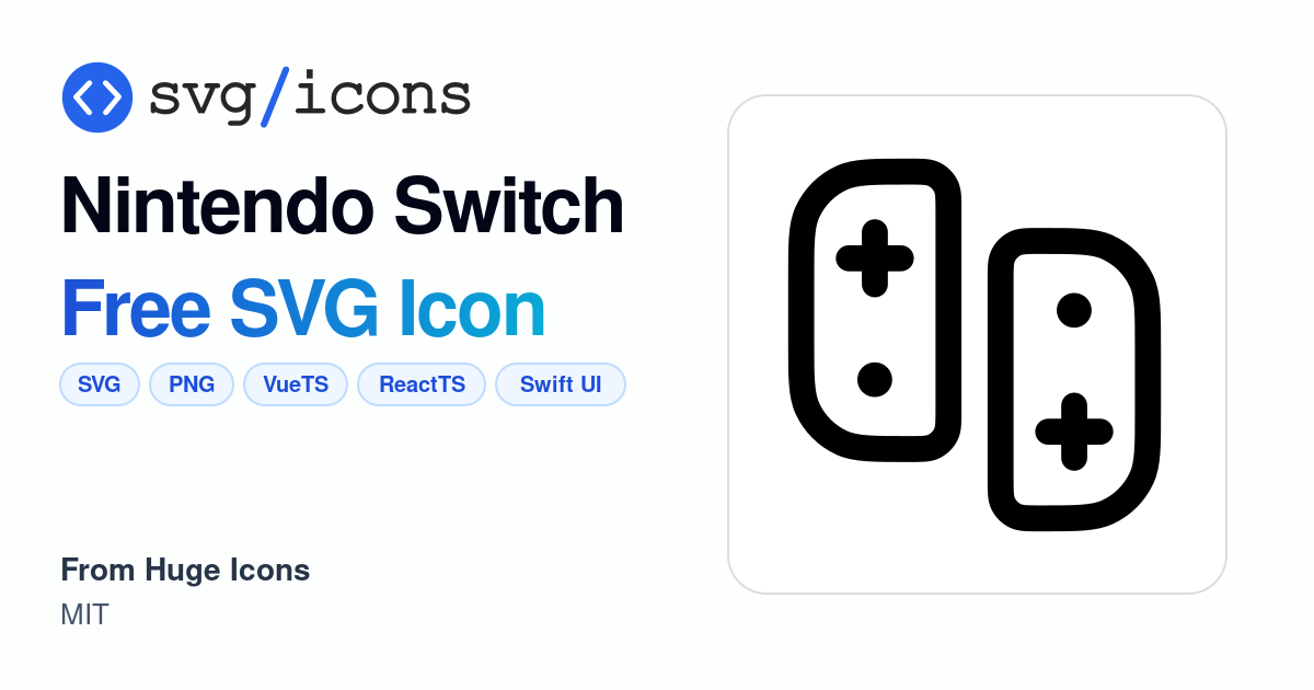 Nintendo-switch SVG Icon - Free Nintendo-switch PNG & SVG Download