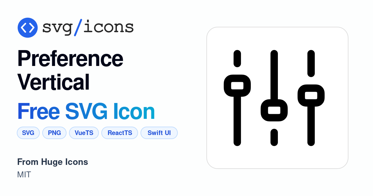 Preference-vertical SVG Icon - Free Preference-vertical PNG & SVG Download