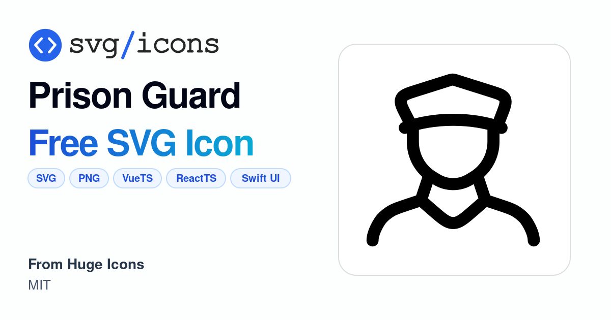 Prison-guard SVG Icon - Free Prison-guard PNG & SVG Download