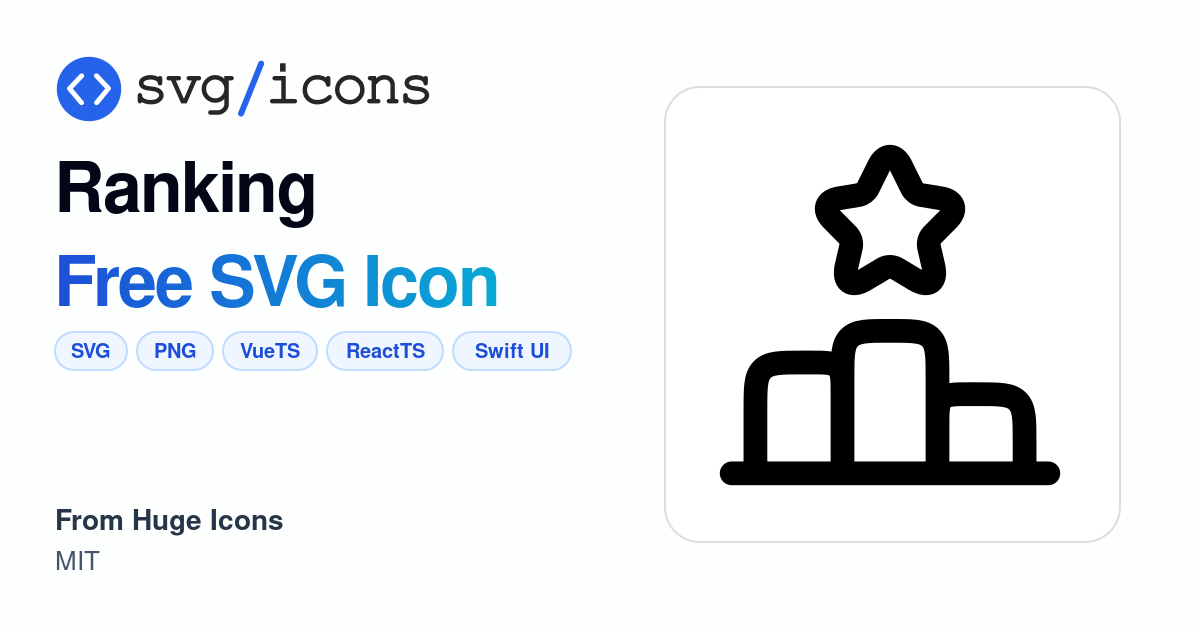 Ranking SVG Icon - Free Ranking PNG & SVG Download