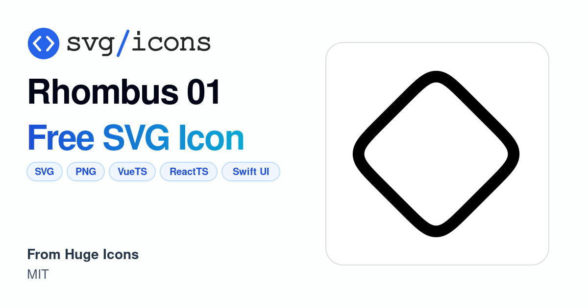 Rhombus-01 SVG Icon - Free Rhombus-01 PNG & SVG Download
