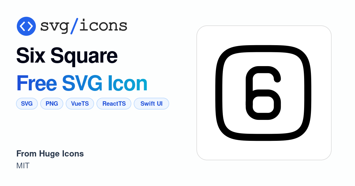 Six-square SVG Icon - Free Six-square PNG & SVG Download