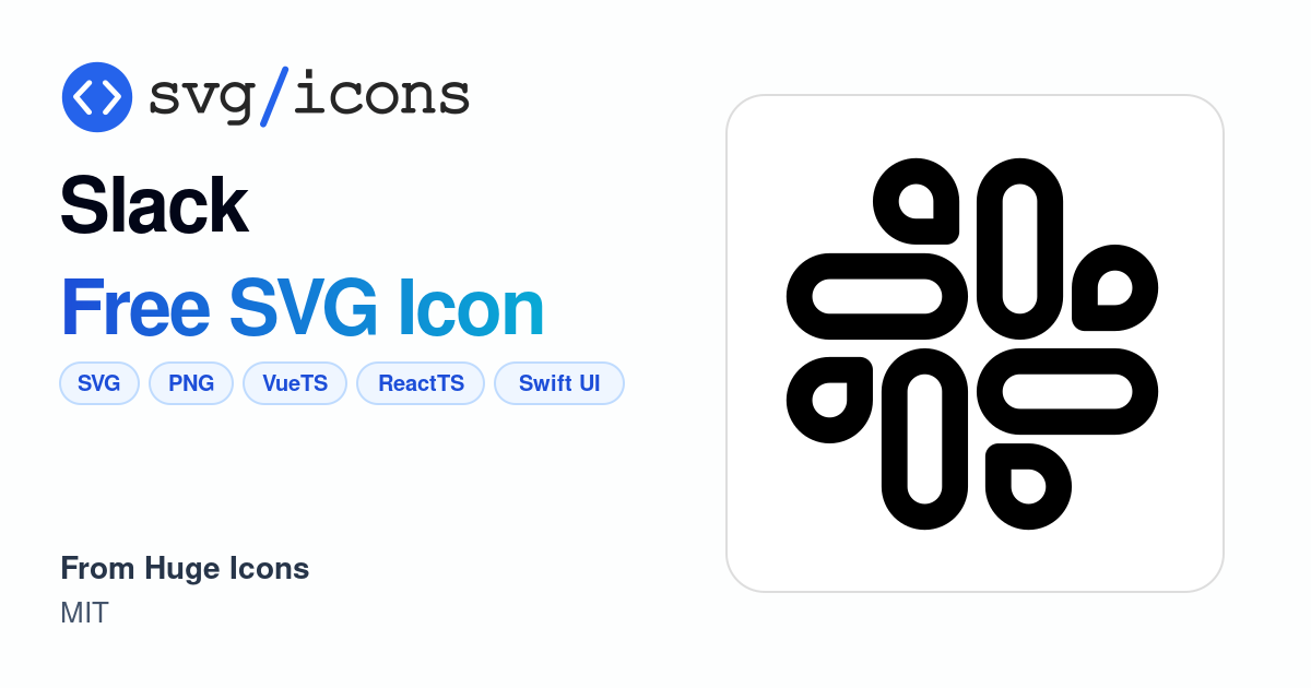 Slack SVG Icon - Free Slack PNG & SVG Download