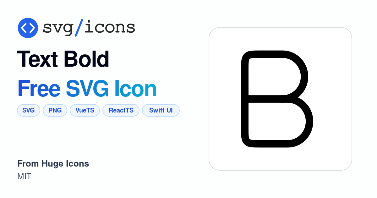 Text-bold SVG Icon - Free Text-bold PNG & SVG Download