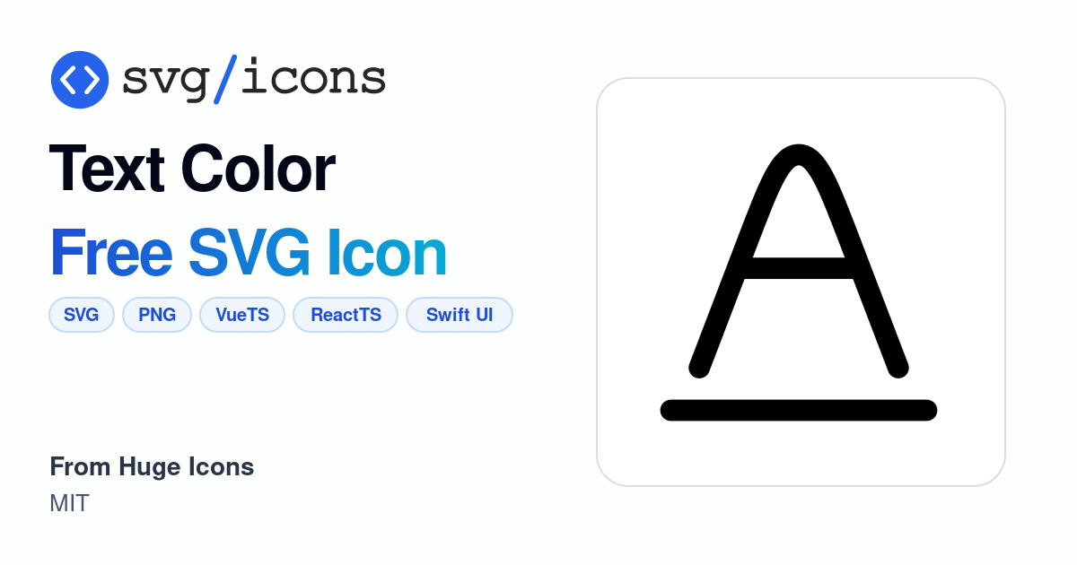 Text-color SVG Icon - Free Text-color PNG & SVG Download