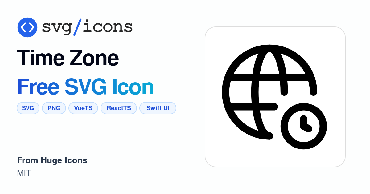 Time-zone SVG Icon - Free Time-zone PNG & SVG Download