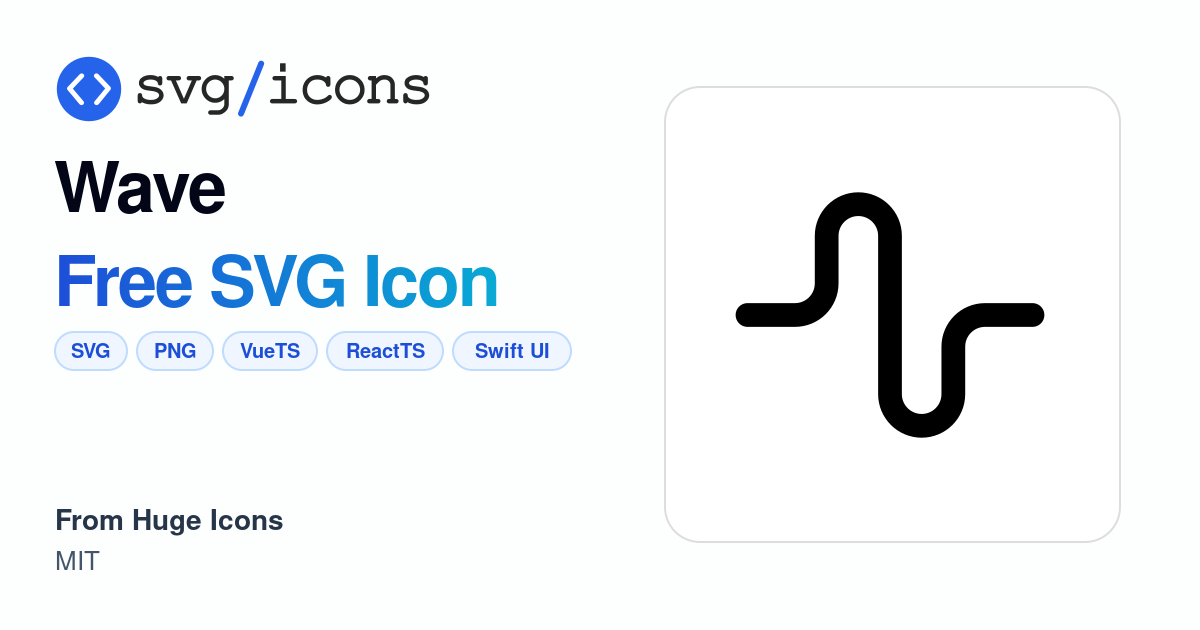Wave SVG Icon - Free Wave PNG & SVG Download