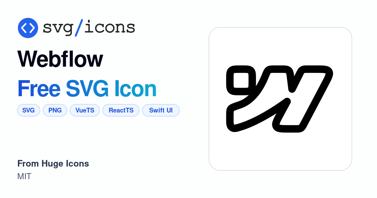 Webflow SVG Icon - Free Webflow PNG & SVG Download