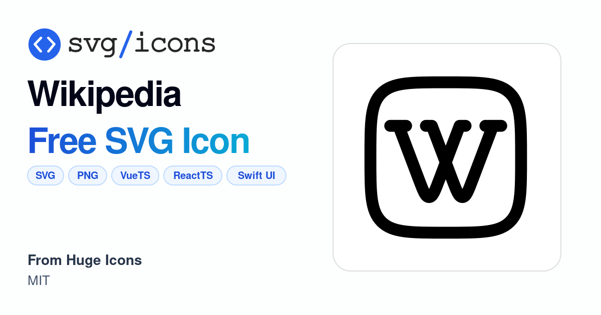 Wikipedia SVG Icon - Free Wikipedia PNG & SVG Download
