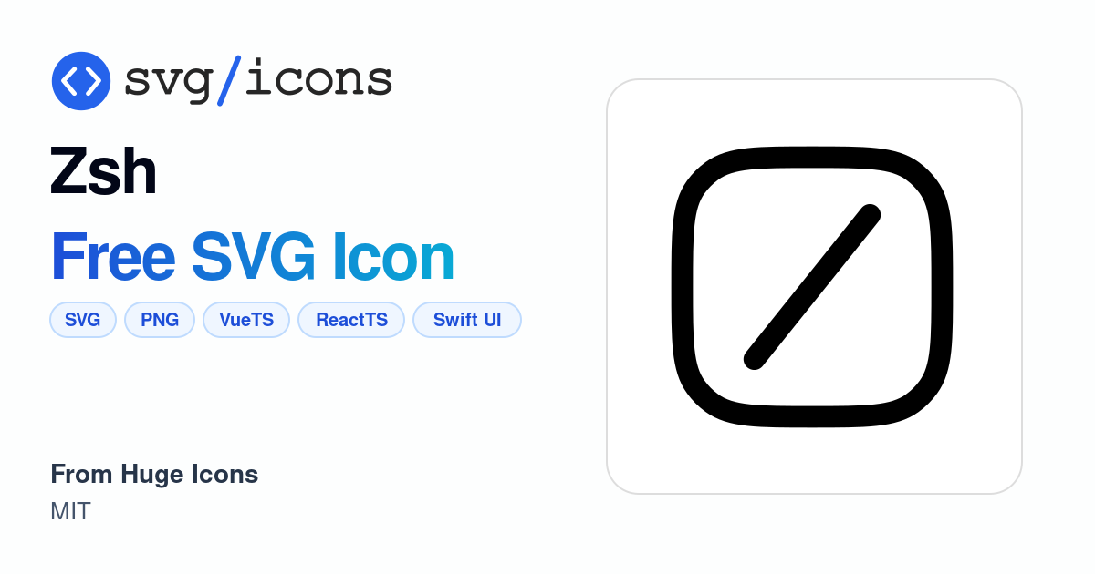 Zsh SVG Icon - Free Zsh PNG & SVG Download